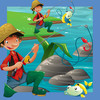 A Fish-er-man-s Learn-ing Game For Small Kid-s: Teach-ing Sort-ing and Puzzle with animal-s